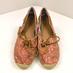 Women's SPERRY Katama Red Whale Slip-On Boat Shoes US Size 11M